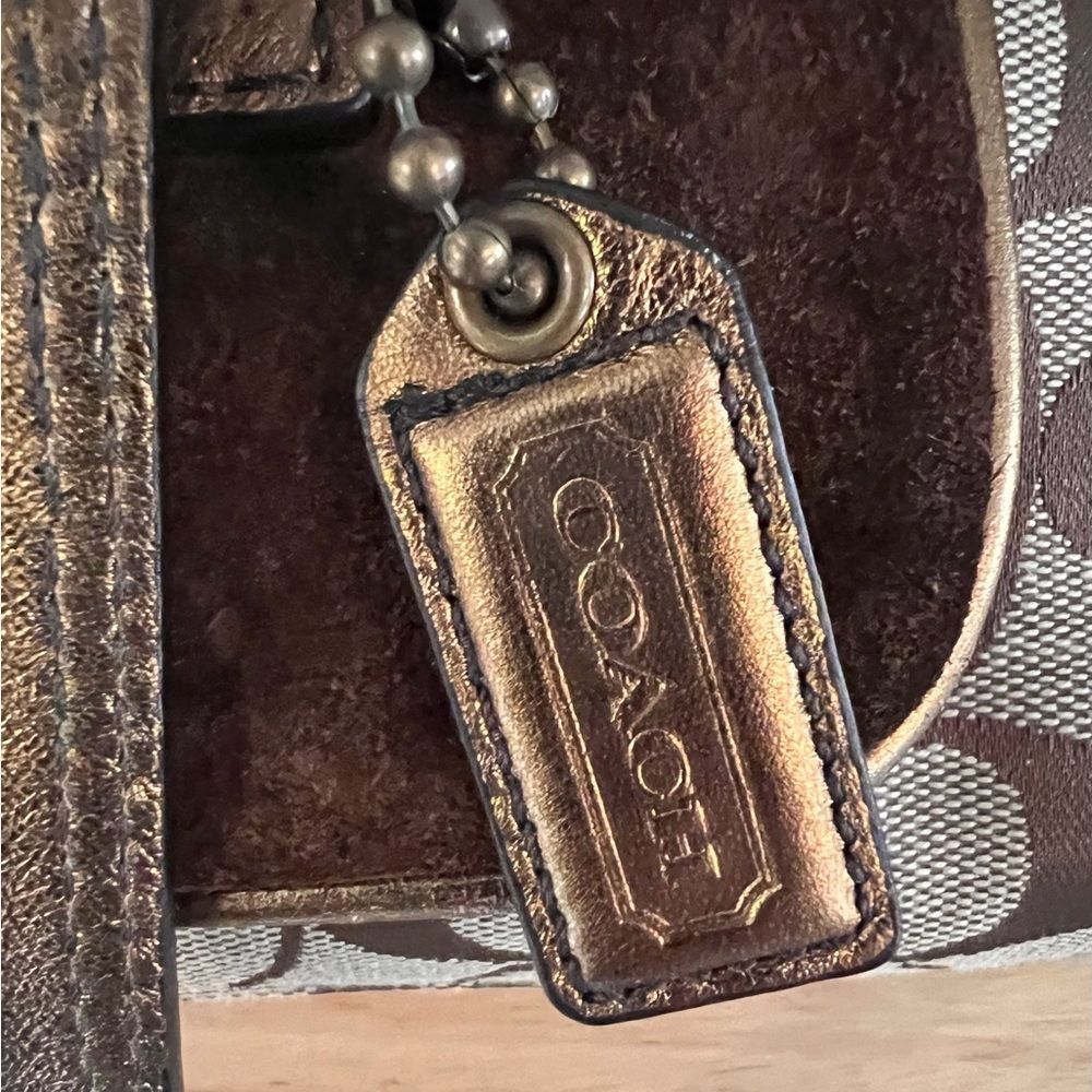 COACH Hampton 1498 Vintage Special Edition Fall ‘04 Bronze Suede Leather Satchel - Picture 12 of 15